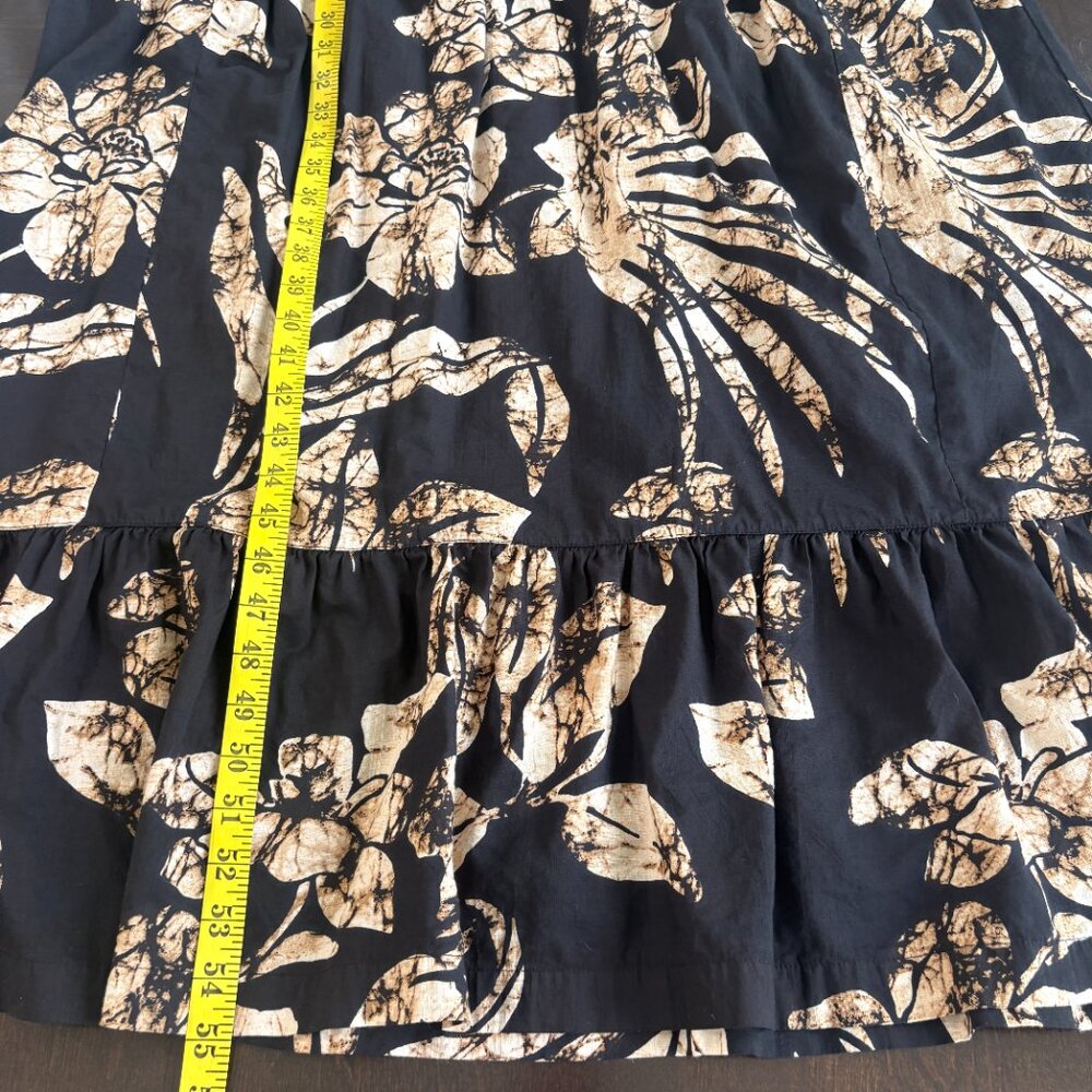 Anthropologie Black Maxi Dress with Tan Floral Motif - Picture 13 of 13